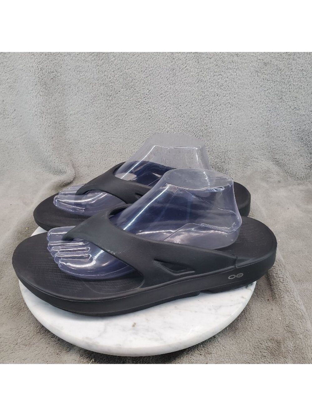 OOFOS Shoes Mens Size 11 OOriginal Black Slip On Thong Recovery Sandals *Read*